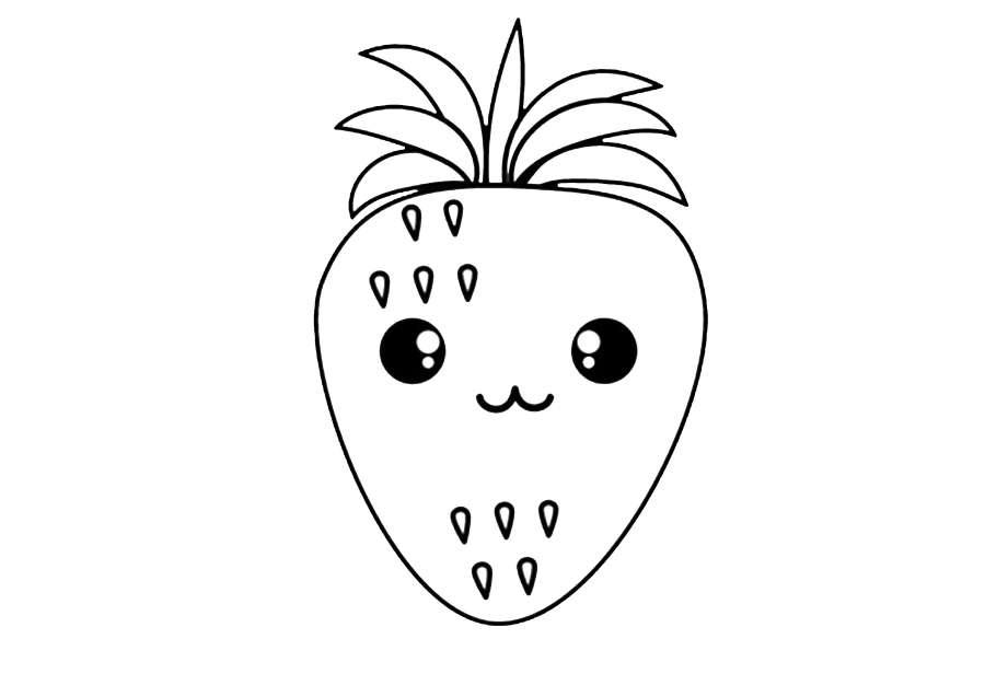 Coloring page Merry strawberry Print